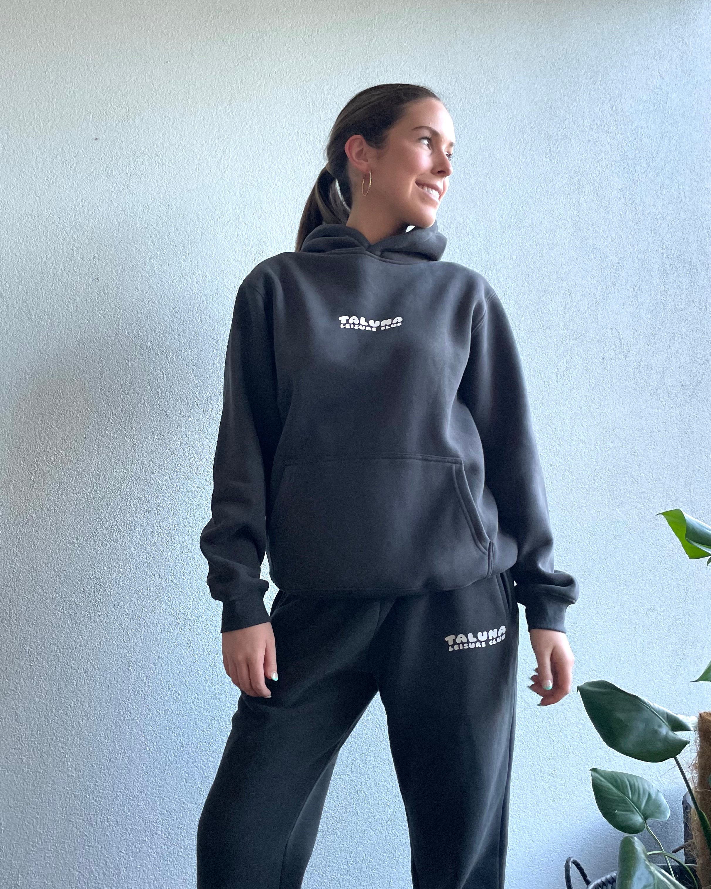 CHARCOAL LEISURE CLUB HOODIE